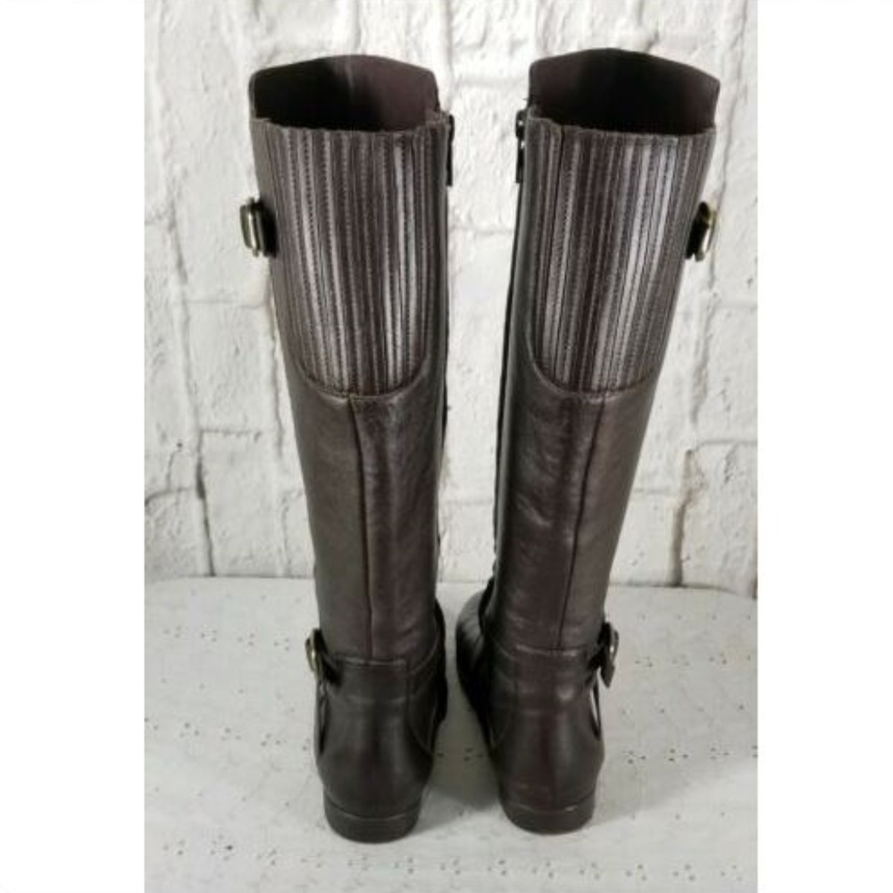 UGG Brown Leather Beryl Riding Boots Sz 5.5 - Picture 4 of 10